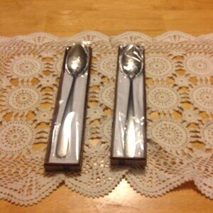 New inscribed stainless spoons in gift boxes